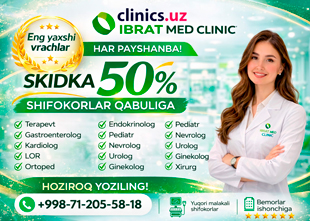 SKIDKA 50% shifokorlar konsultatsiyasiga — aksiya har payshanba kuni Ibrat Med’da! SKIDKA 50% shifokorlar konsultatsiyasiga — aksiya har payshanba kuni Ibrat Med’da!