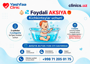 AKSIYA — kichkintoylar uchun Yashfaa Clinic klinikasida!